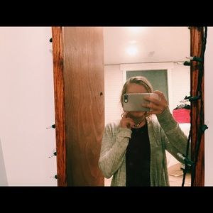 Gray heather cardigan